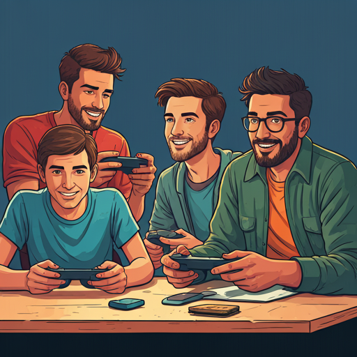 Friends playing games